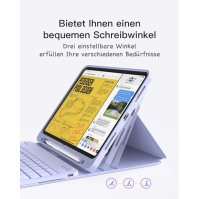 Inateck Klávesnice s pouzdrem kompatibilní s iPad 10 Gen. 2022, iPad Air 5/4 (2022/2020) 10,9 palců, iPad Pro 11 4/3/2/1, QWERTZ